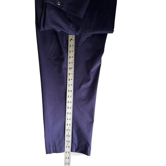 Coral Bay Womens Purple Capri Pants Size 12 Mid-Rise Button & Zip Closure - Picture 7 of 7